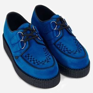 TUK creepers blue suede size 10 women’s
